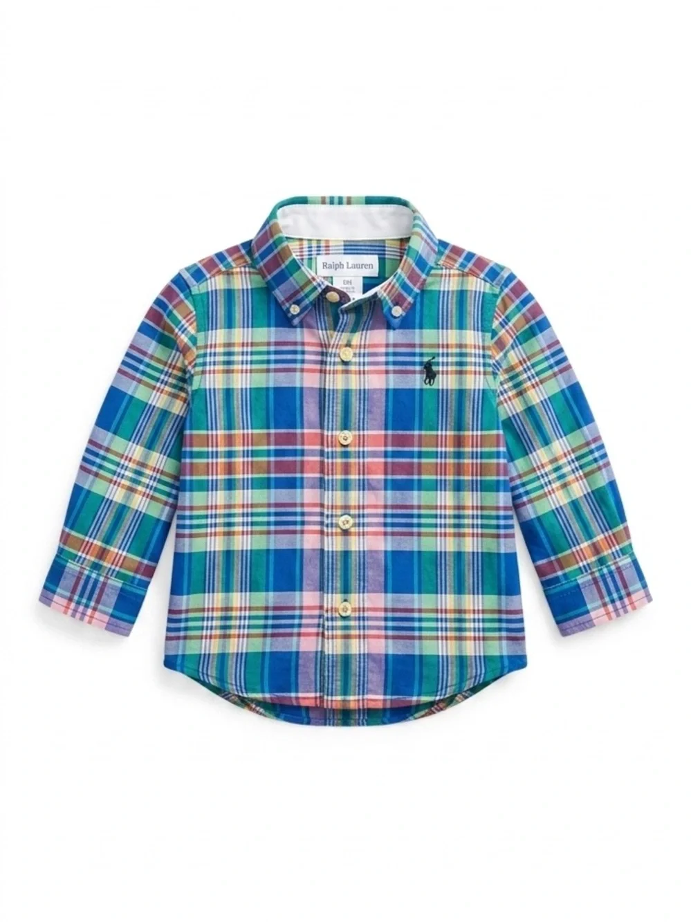 Ralph Lauren Baby Plaid Button-Down Shirt, size 9M, Multicolor